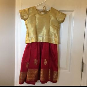Pure silk kid's indian dresses